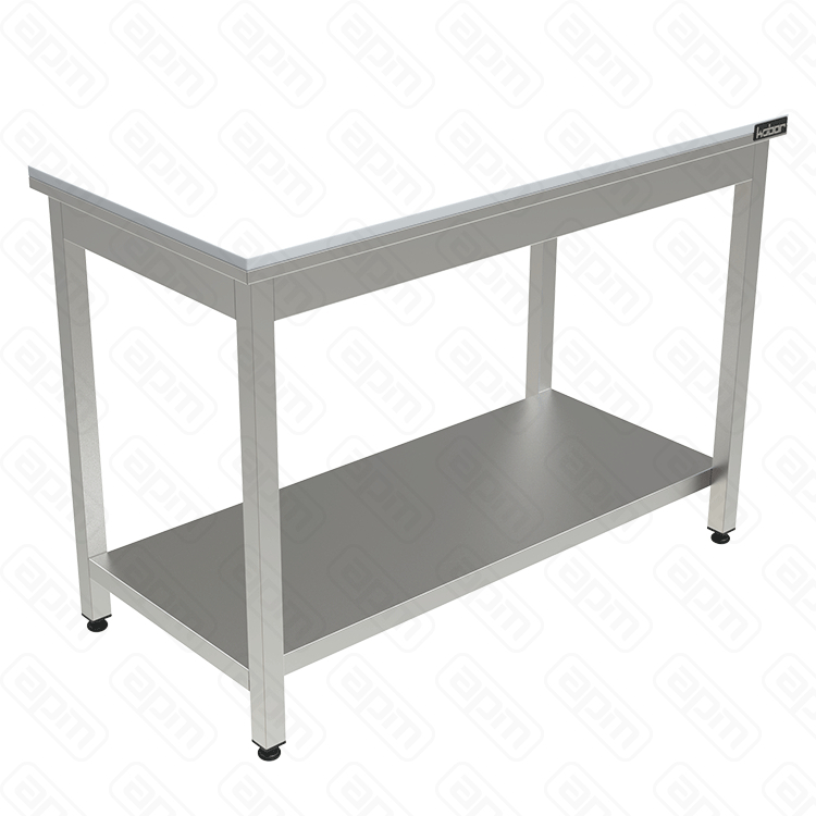 СТОЛ С ПОЛИПРОПИЛЕНОВОЙ СТОЛЕШНИЦЕЙ КОБОР СППП-12080 ПОЛКА СПЛОШНАЯ