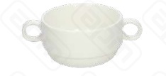 Бульонница 330мл h6см 2 ручки AMBRA BIANCO CC618330000