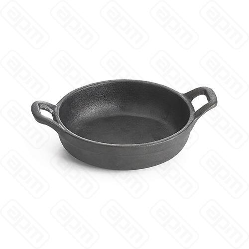 Сковорода чугунная d12см h3см 0235л порционная с двумя ручками цвет черный CW30102