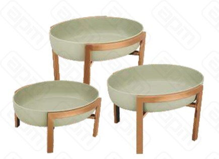 Чаша ORION GREEN с подставкой Rose Gold h163428см ORBEGR-02S