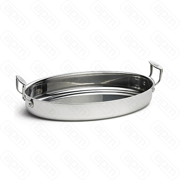 Лоток для жарки TRI-PLY 405х255см h65см 63л овальный с ручками нержсталь CW2044