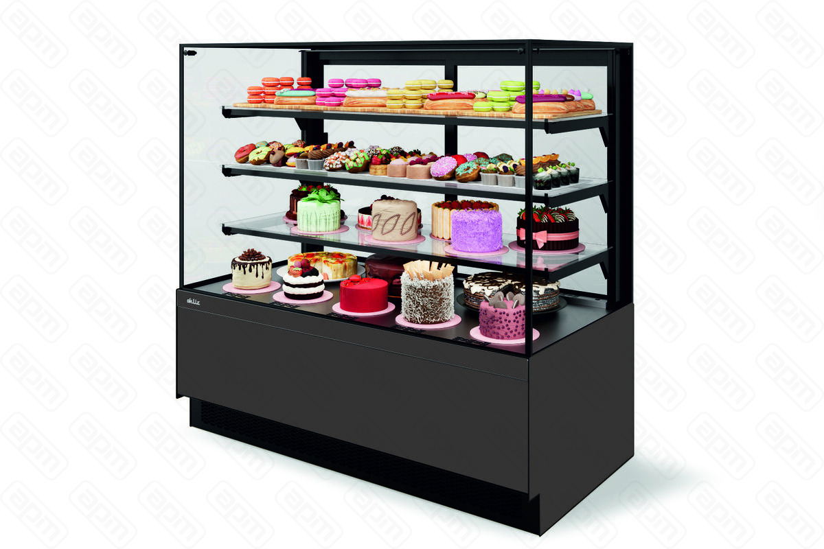 ВИТРИНА КОНДИТЕРСКАЯ VETE II KUB LUX 90 СЕРЫЙ МАТМЕТАЛЛИККРАШЕННАЯ ВК269 285-528