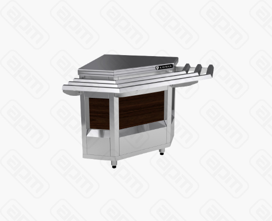 ПРИЛАВОК НЕЙТРАЛЬНЫЙ KAYMAN ПНВШ-90-01-МХ ВНЕШНИЙ УГЛОВОЙ ДЕР КАШТАН ТЕМНЫЙ