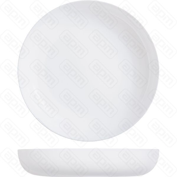 Тарелка глубокая с бортом Luminarc Эволюшнс 17 смстеклокерамика белый цвет ARC 612