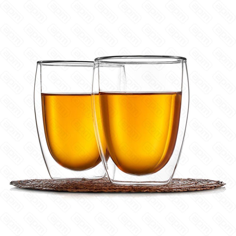 Стакан с двойными стенками Ландыш прозрачное стекло 400 млPL