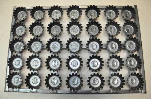 Сборка форм гофрированных для кекса 50 мл 35 шт решетка 6040 см PL Proff Cuisine черный мета