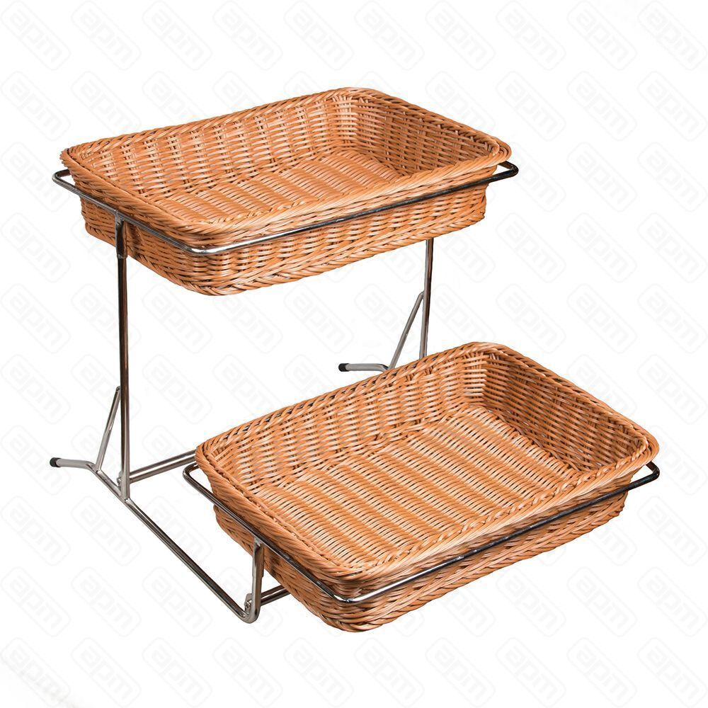 Стойка для выкладки металлическая  2 корзины 40288см PL Proff Cuisine