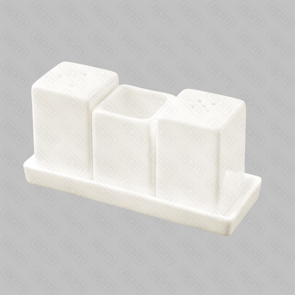 Набор для специй 3 предмета на подставке фарфор PL Proff Cuisine