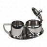 Набор сервировочный металлич подносикмолочник 130млсахарница 130мл PL Proff Cuisine