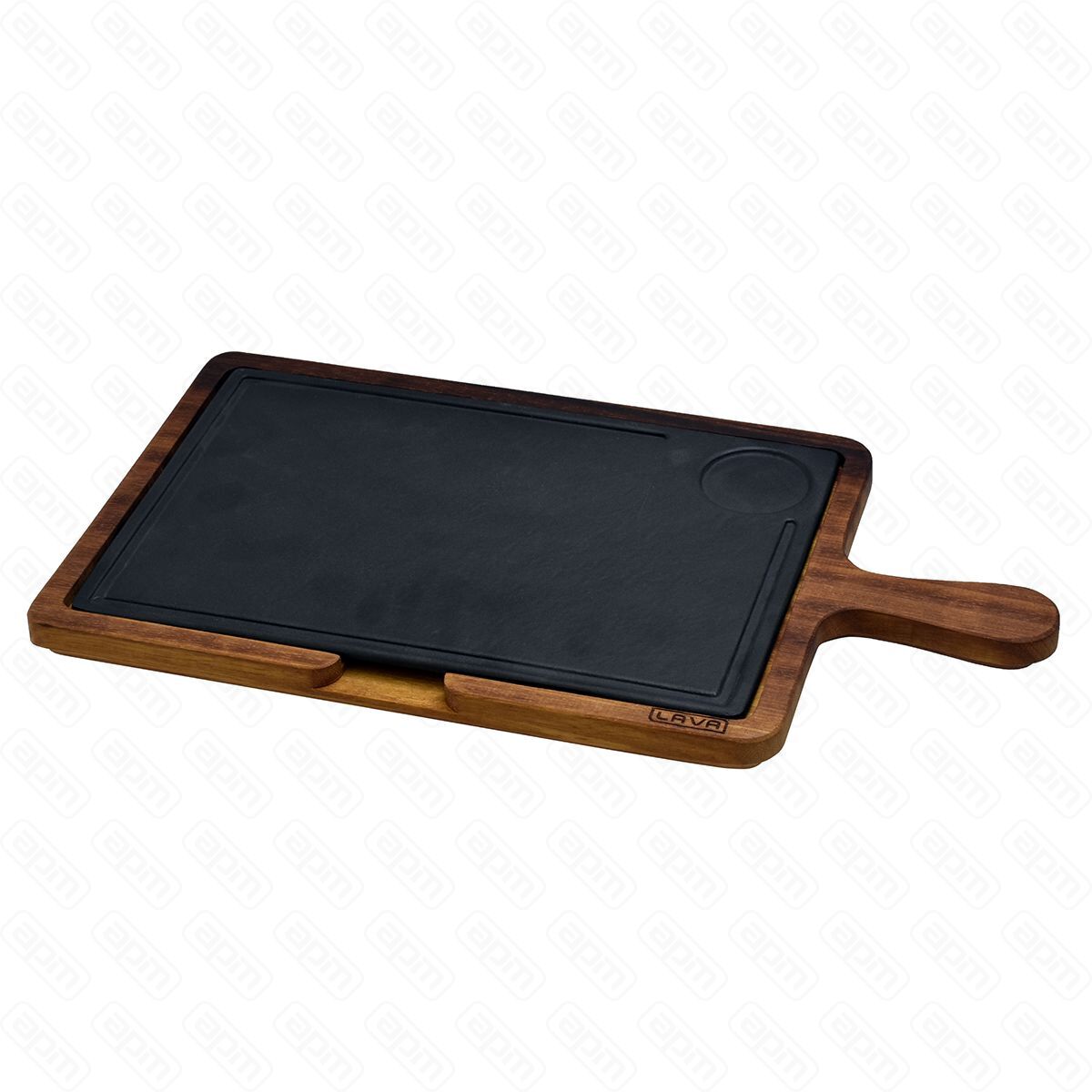 Блюдо прямоугольное  2233смчугун на дподставке с ручкой LAVA
