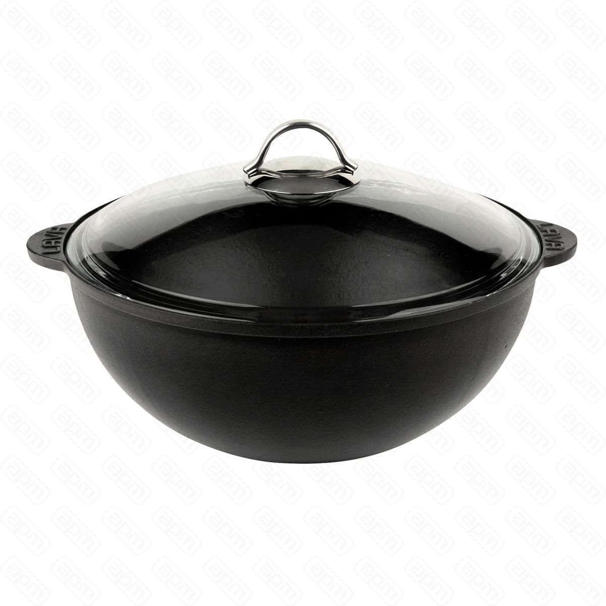 Казан  чугун d28см 4 л с стеклкрышкой  LAVA