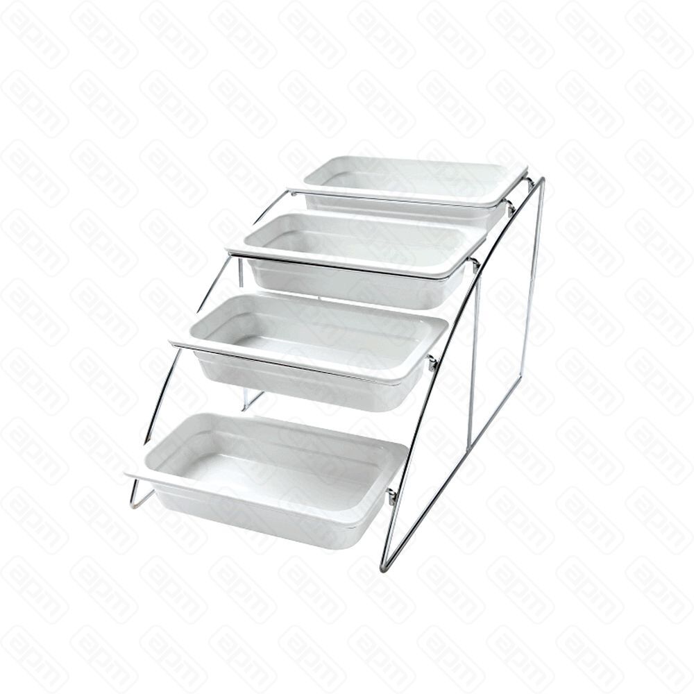 Подставка хромированная для гастроемкостей GN13 360525325 мм 4 яруса PL Proff Cuisine