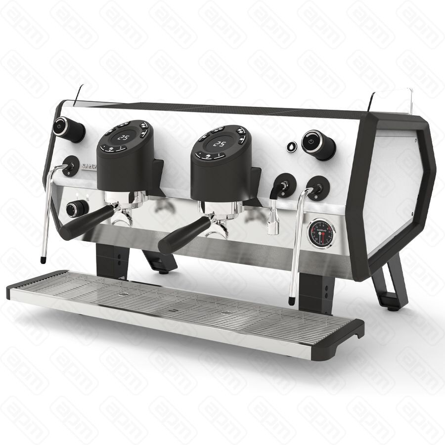 Кофемашина Sanremo D8 2 высокие гр Cold TouchЭкономайзер белаячерная