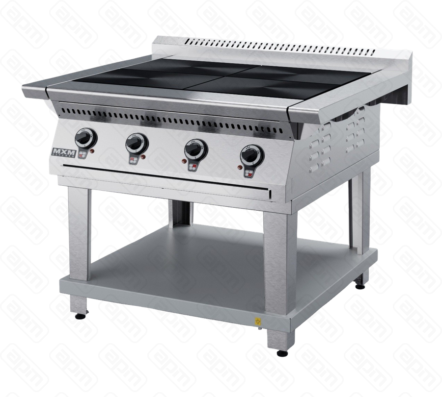 Плита электрическая ПЭ49П-02 4 конфорки 012 без духовки на разборной подставке нерж  в комплек