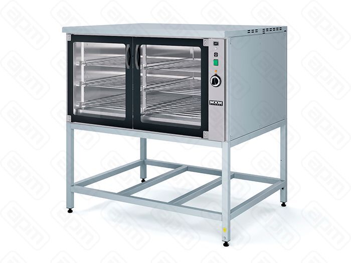 Шкаф расстоечный электрический ШРЭ106 6 полок-решеток стекл дверь лиц нерж  подставка крыша