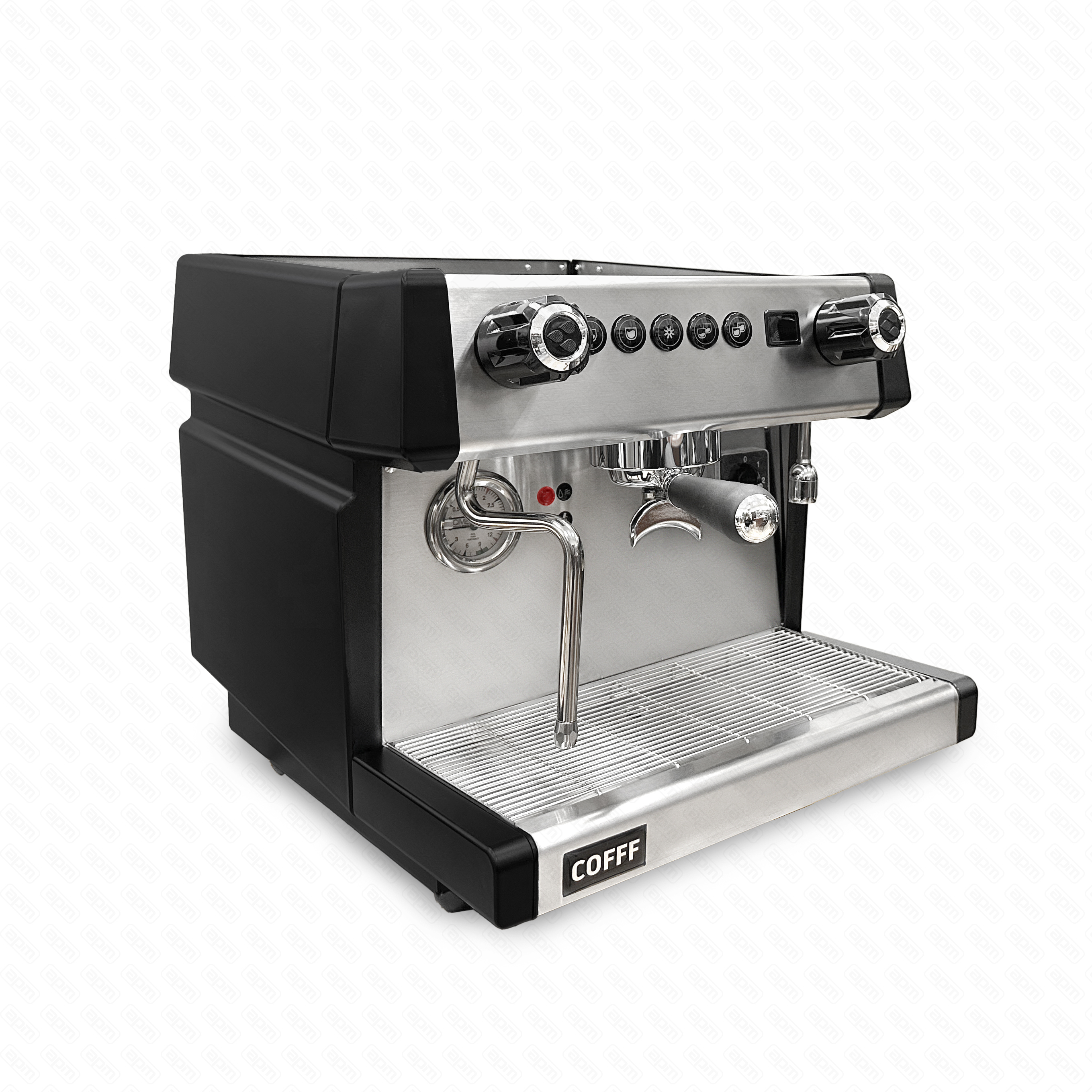 Кофемашина рожковая COFFF LUNA 1 GR A 1 группа автомат черная COFFEE MACHINE COFFF LUNA SB-20 1 GR A BLACK