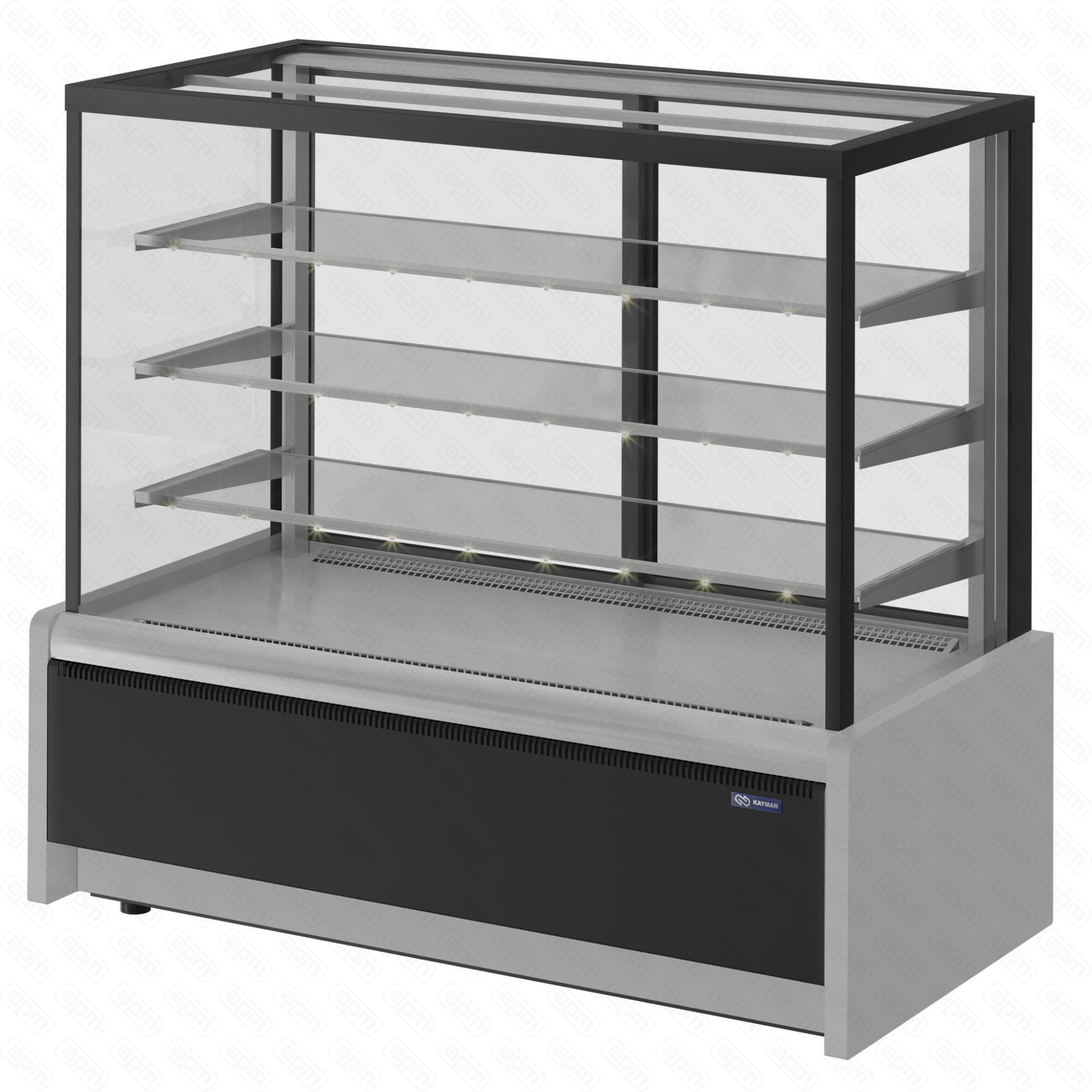 ВИТРИНА КОНДИТЕРСКАЯ KAYMAN K-ВК-600 КВАДРО СЕРЕБРО