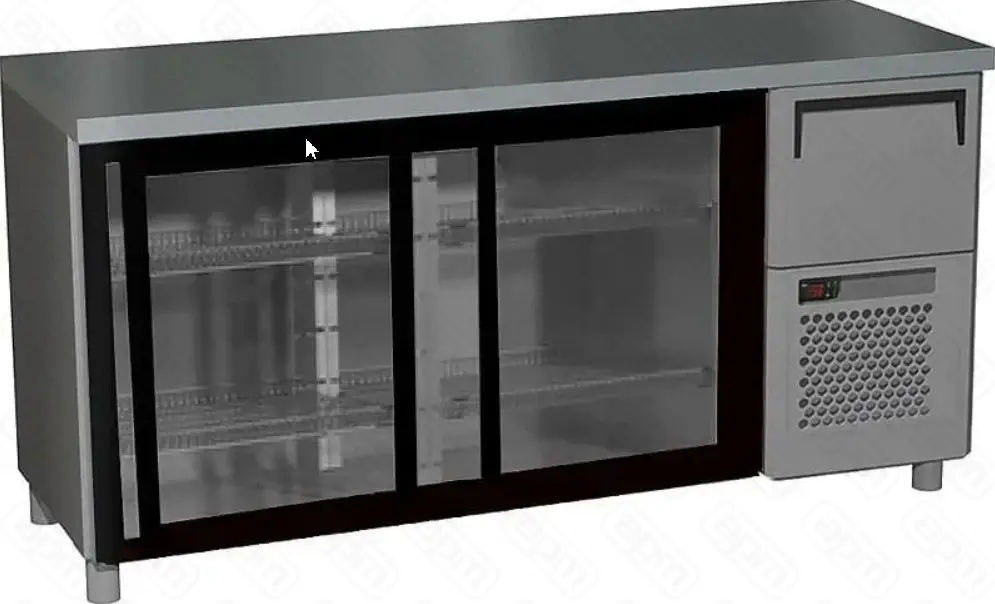 Стол холодильный Т57 М2-1-С 9006-1 корпус серый без борта BAR-360К