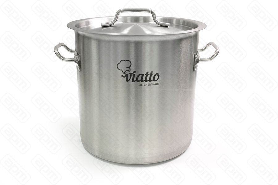 Кастрюля нерж с тройным дном 300х220мм объем 15L с двручками 101325 Viatto