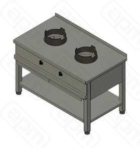 ПЛИТА ГАЗОВАЯ ВУЛКАН-HEIDEBRENNER KSW 02  WOK АРТ8785 ДЛЯ МАГИСТРАЛЬНОГО ГАЗА